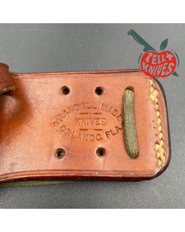 Randall Made Knives Vintage 70ies Model 15 5.5 Airman forged stainless steel black micarta four fingers grip handle bras