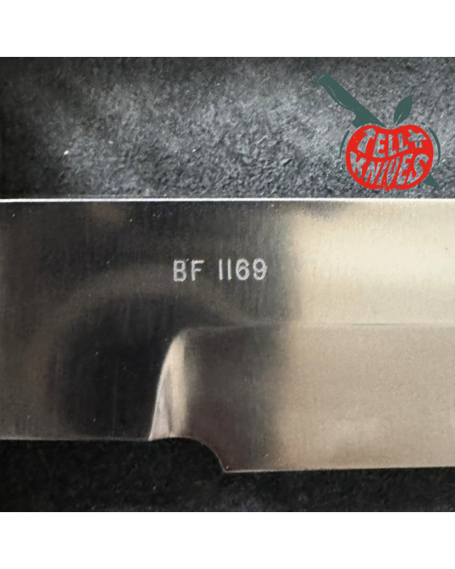 Randall Buxton Fighter Full Tang Stainless steel nickel silver Model 1 hilt black micarta handle black leather sheath