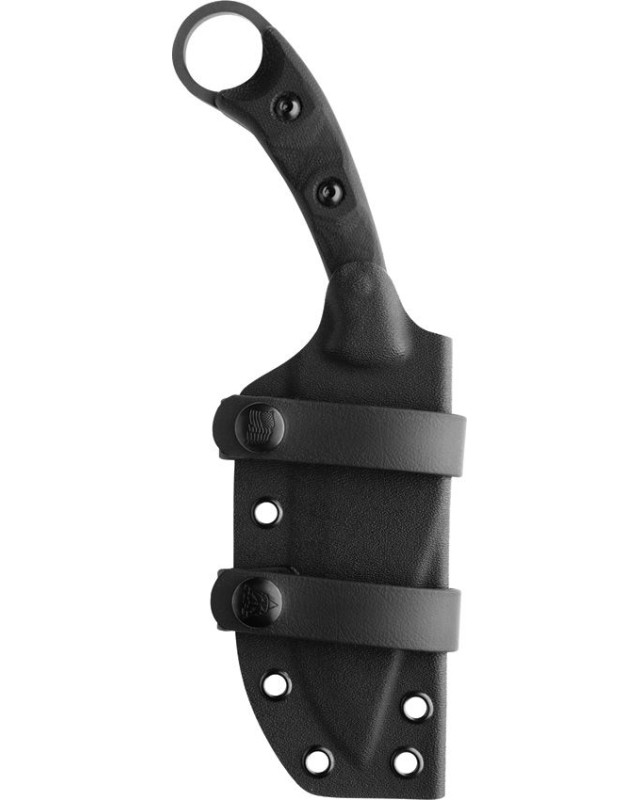 TOPS Trailhead Kukri 1095HC steel Sniper gray finish blade Black canvas micarta handle Finger ring