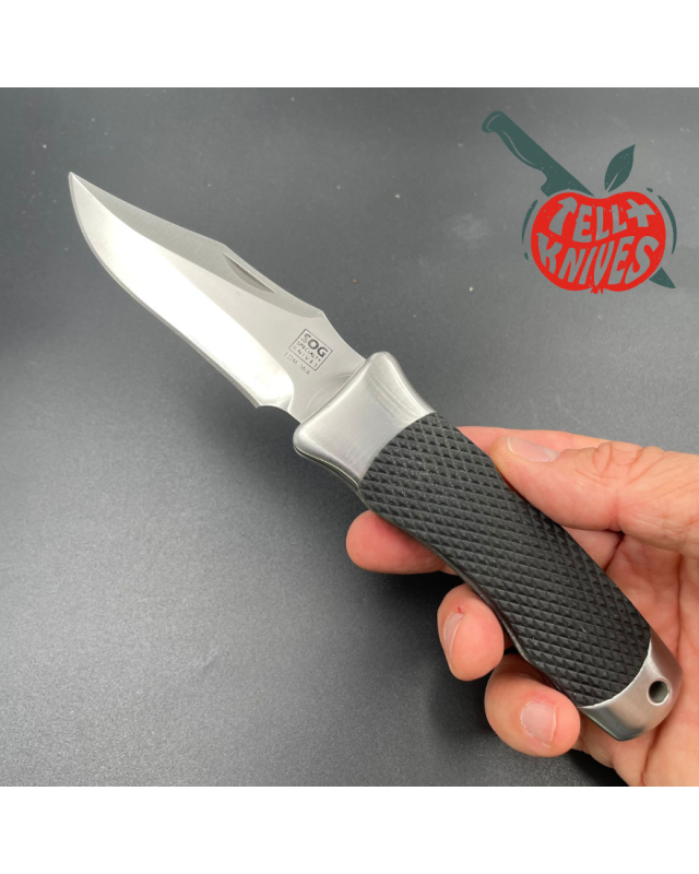 SOG Tomcat S4 440C stainless steel satin finish blade kraton handle lockback with nylon sheath and original box