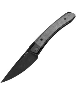 Kizer Cutlery Momo folding knife Nitro-V stainless steel blackwash finish blade linerlock black micarta handle