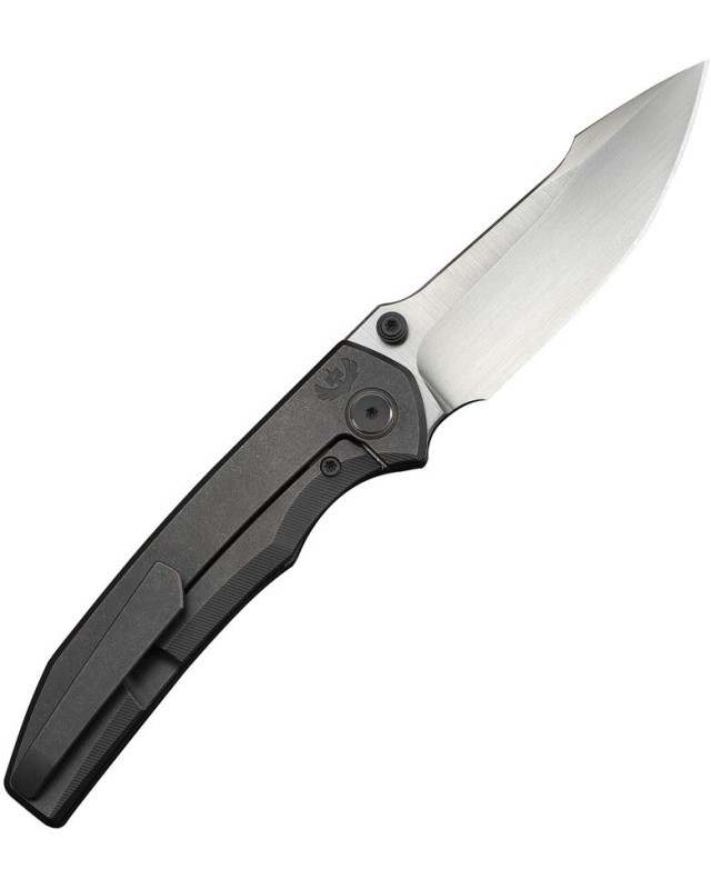 We Knife Co. Ryson Framelock M390 Premium Steel satin finish blade Grey Titanium Handle