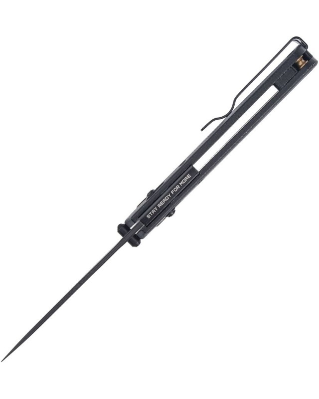 SRM Knives 255L-FB2 folding knife Laminated 140Cr steel blade Shredded Carbon Fiber handle Crossbar Lock