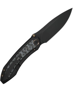 WeKnife Winsome Nested M390 stainless steel blackwash finish blade Framelock Black Titanium Handle Rose Carbon Fiber inl