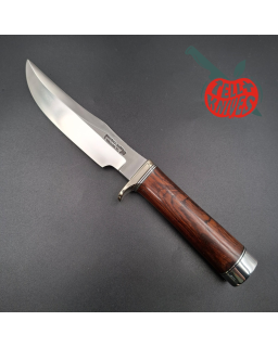 Randall Made Knives Model 12-6 Little Bear Bowie forged stainless steel nickel silver guard cocobolo wood handle