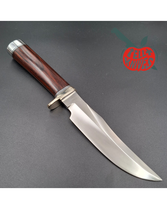 Randall Made Knives Model 12-6 Little Bear Bowie forged stainless steel nickel silver guard cocobolo wood handle