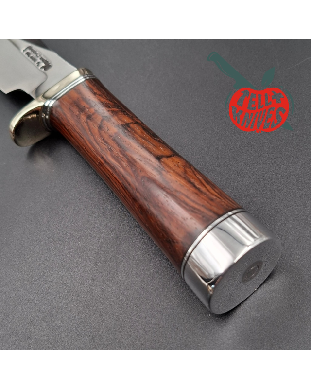 Randall Made Knives Model 12-6 Little Bear Bowie forged stainless steel nickel silver guard cocobolo wood handle