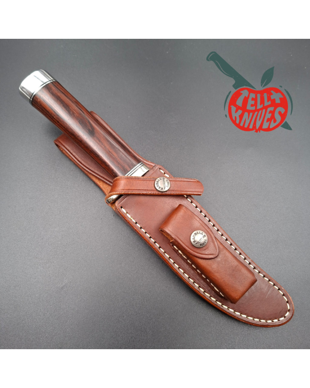 Randall Made Knives Model 12-6 Little Bear Bowie forged stainless steel nickel silver guard cocobolo wood handle