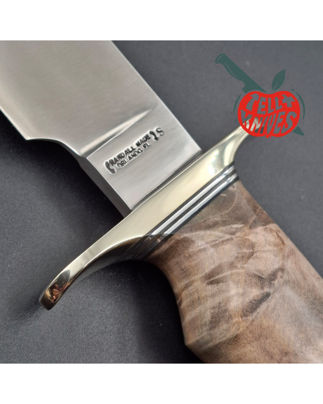 Randall Made Knives Nordic Knives Special Bowie forged stainless steel nickel silver guard California buckeye wood handle
