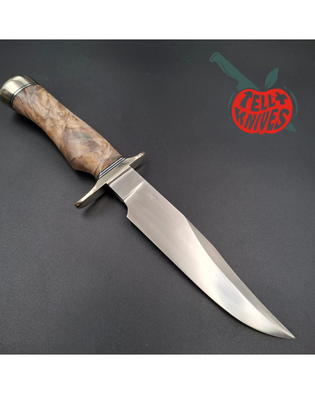 Randall Made Knives Nordic Knives Special Bowie forged stainless steel nickel silver guard California buckeye wood handle