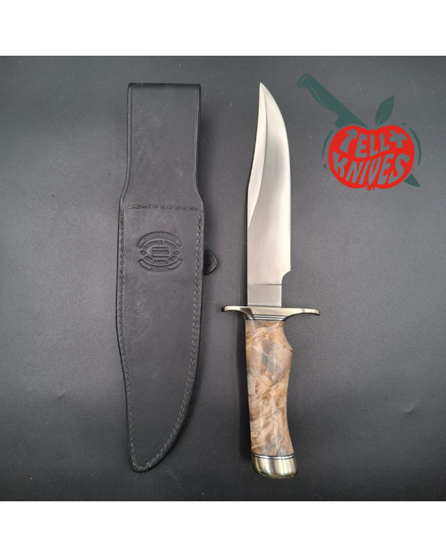 Randall Made Knives Nordic Knives Special Bowie forged stainless steel nickel silver guard California buckeye wood handle