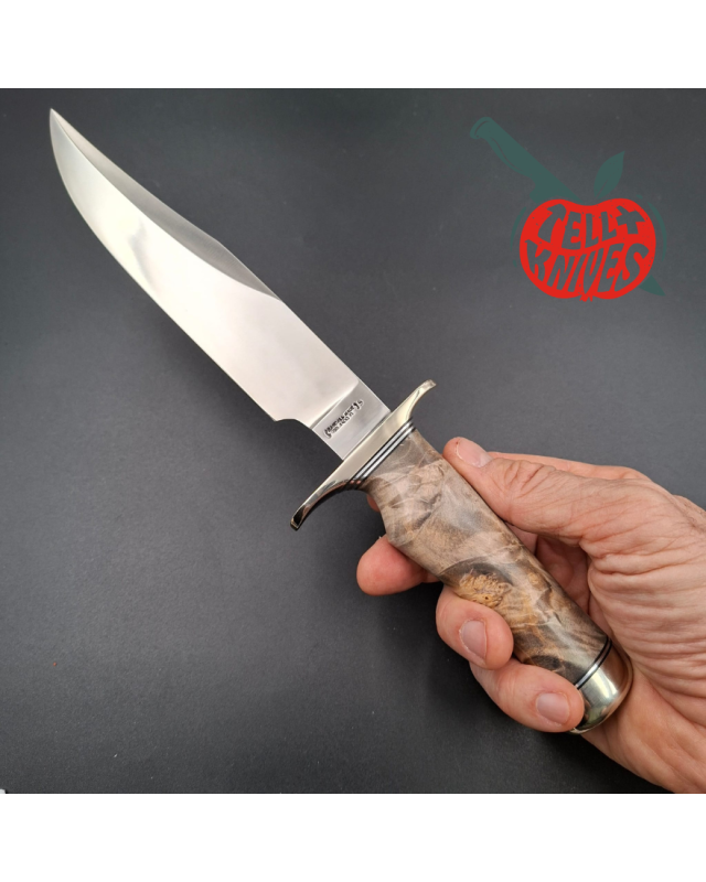 Randall Made Knives Nordic Knives Special Bowie forged stainless steel nickel silver guard California buckeye wood handle