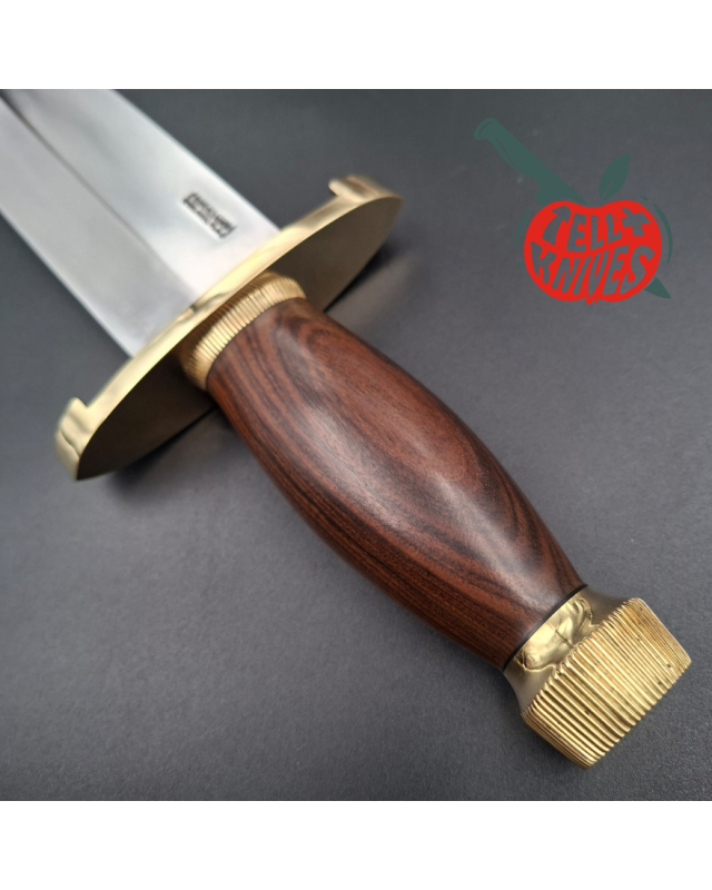 Randall Made Knives 1998 Model 12-11 Smithsonian Bowie forged carbon steel ironwood handle brass guard and pommel