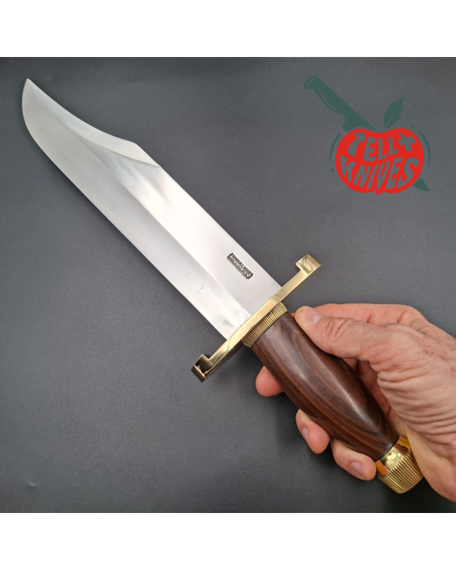 Randall Made Knives 1998 Model 12-11 Smithsonian Bowie forged carbon steel ironwood handle brass guard and pommel