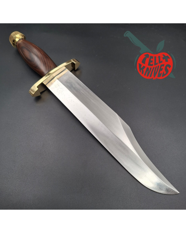 Randall Made Knives 1998 Model 12-11 Smithsonian Bowie forged carbon steel ironwood handle brass guard and pommel