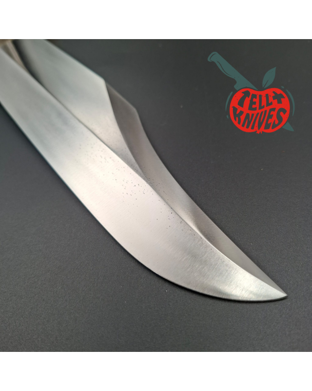 Randall Made Knives 1998 Model 12-11 Smithsonian Bowie forged carbon steel ironwood handle brass guard and pommel