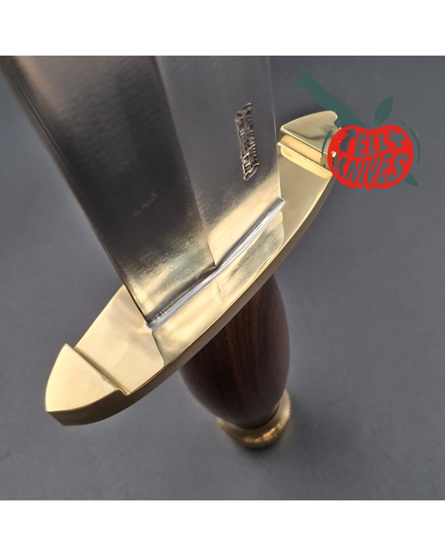 Randall Made Knives 1998 Model 12-11 Smithsonian Bowie forged carbon steel ironwood handle brass guard and pommel