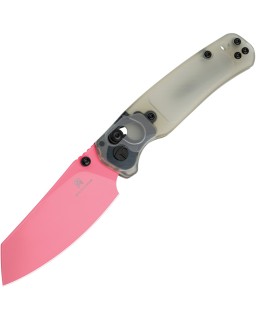 Bestech Cicada's Wing B-Lock Pink Finish 10Cr15CoMoV Steel Ultem Handle