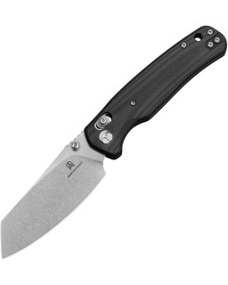 Bestech Cicada's Wing B-Lock Stonewash 10Cr15CoMoV Steel Black G10 Handle