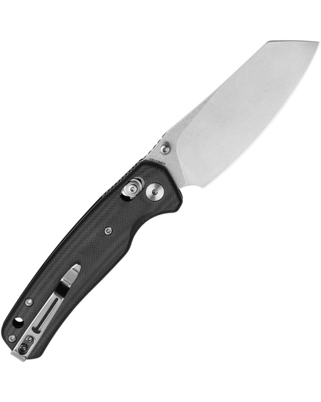 Bestech Cicada's Wing B-Lock Stonewash 10Cr15CoMoV Steel Black G10 Handle