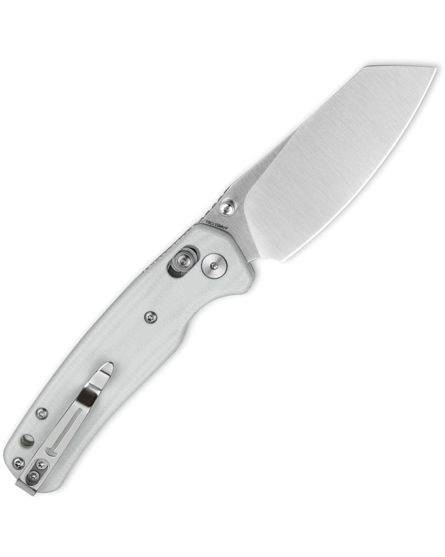 Bestech Cicada's Wing B-Lock Satin 10Cr15CoMoV Steel White G10 Handle