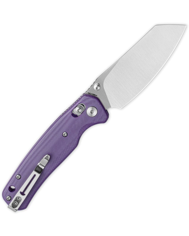 Bestech Cicada's Wing B-Lock Satin 10Cr15CoMoV Steel Purple G10 Handle