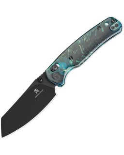 Bestech Cicada's Wing B-Lock Black 10Cr15CoMoV Steel Black and Blue Resin Handle