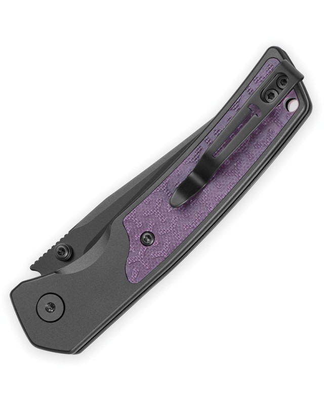 Bestech Icebreaker Black PVD D2 Tool Steel Blue Alu Purple G10 Handle