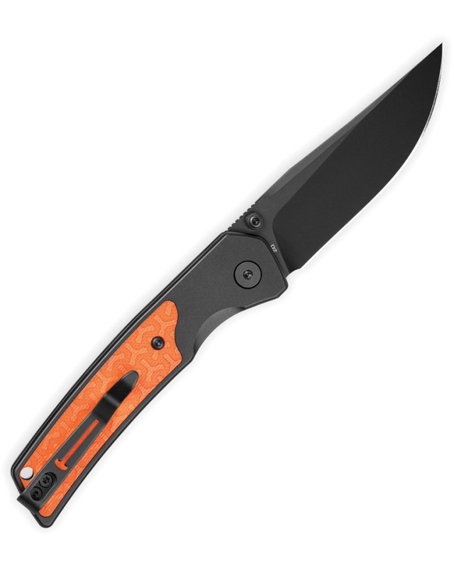 Bestech Icebreaker Black PVD D2 Tool Steel Black Alu Orange G10 Handle