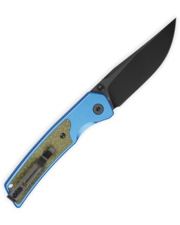 Bestech Icebreaker Black PVD D2 Tool Steel Blue Alu Green G10 Handle