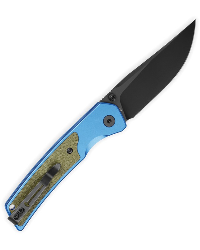Bestech Icebreaker Black PVD D2 Tool Steel Blue Alu Green G10 Handle