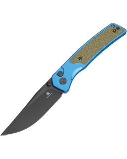 Bestech Icebreaker Black PVD D2 Tool Steel Blue Alu Green G10 Handle