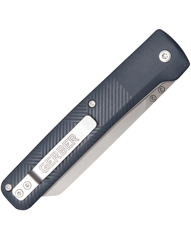 Gerber Tanto Pledge Linerlock Folding Knife Black 7Cr17Mov Steel Lichen Green Handle