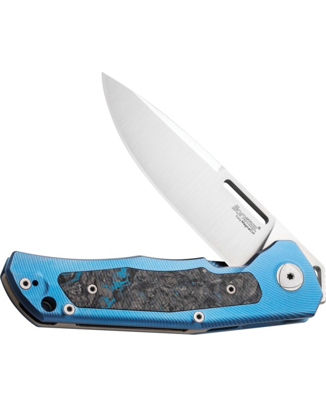 LionSteel Q4TTRO Folding Knife  CPM-MagnaCut Steel Braun Micarta Titanium Handle