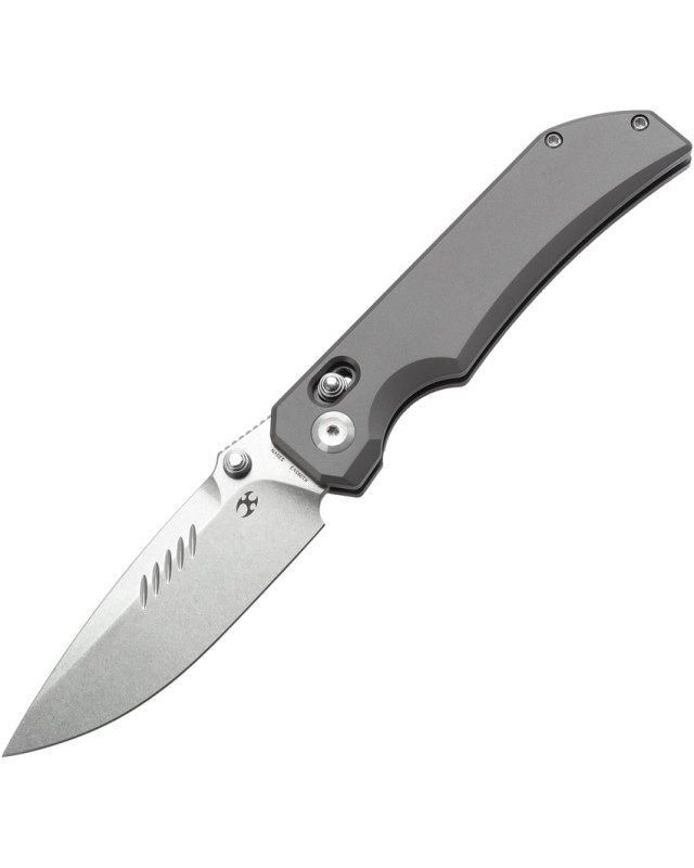 Kansept Eaglestrike Crossbar Folding Knife  S35VN Steel Black Titanium Handle