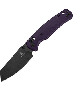 Bestech Cicada's Wing B-Lock Black Finish 10Cr15CoMoV Steel Purple G10 Handle