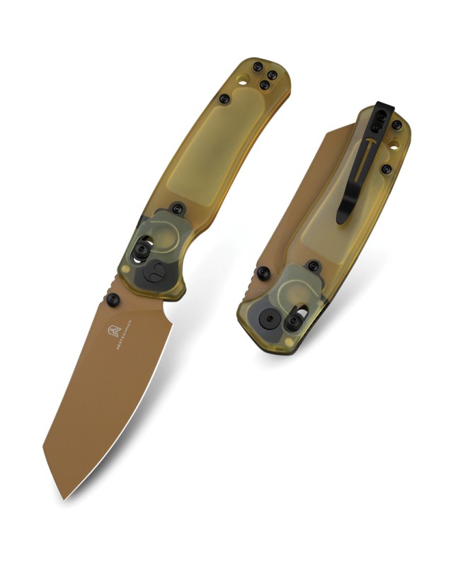 Bestech Cicada's Wing B-Lock Red Finish 10Cr15CoMoV Steel Black G10 Handle