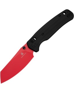 Bestech Cicada's Wing B-Lock Red Finish 10Cr15CoMoV Steel Black G10 Handle