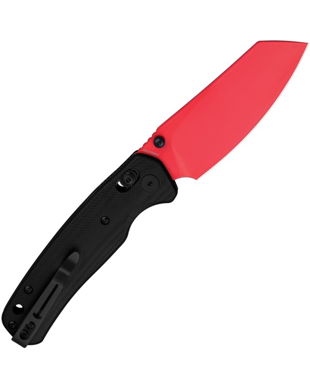 Bestech Cicada's Wing B-Lock Red Finish 10Cr15CoMoV Steel Black G10 Handle