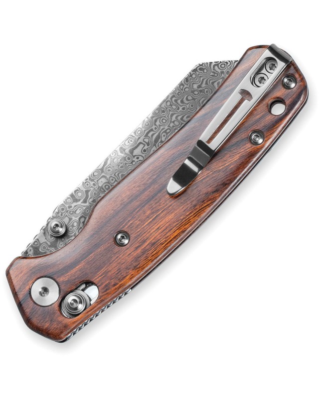 Bestech Cicada's Wing B-Lock Damascus Steel Ironwood Handle