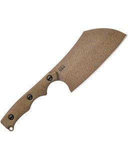 Tops El Chappito Tan Coated 1095HC Steel Green Canvas Micarta Handle