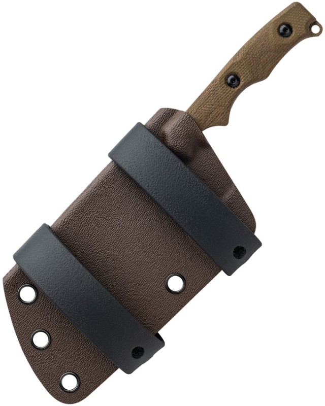 Tops El Chappito Tan Coated 1095HC Steel Green Canvas Micarta Handle