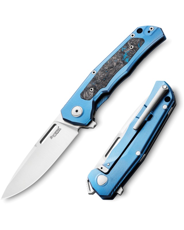 LionSteel Q4TTRO Folding Knife  CPM-MagnaCut Steel Braun Micarta Titanium Handle