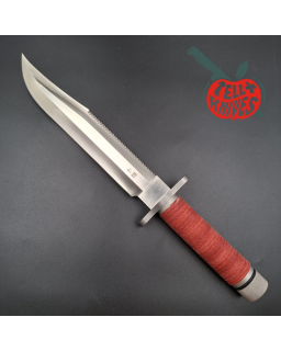 AL MAR Knives 4010 SF-10 Survival knife AUS6 stainless steel tubular handle brown leather sheath