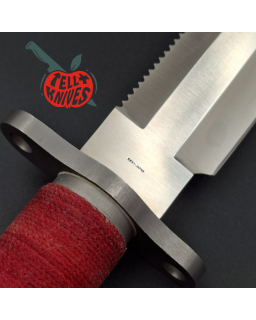 AL MAR Knives 4010 SF-10 Survival knife AUS6 stainless steel tubular handle brown leather sheath