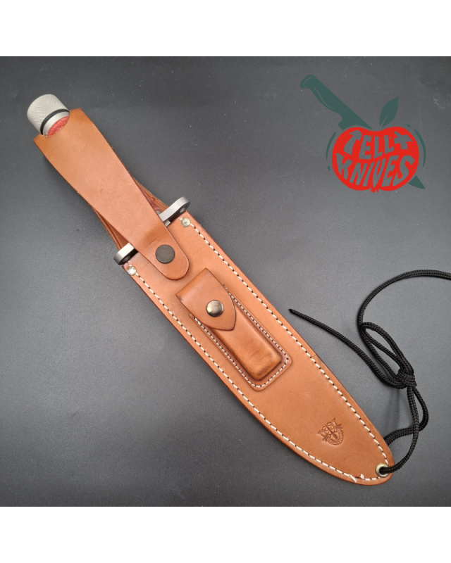 AL MAR Knives 4010 SF-10 Survival knife AUS6 stainless steel tubular handle brown leather sheath
