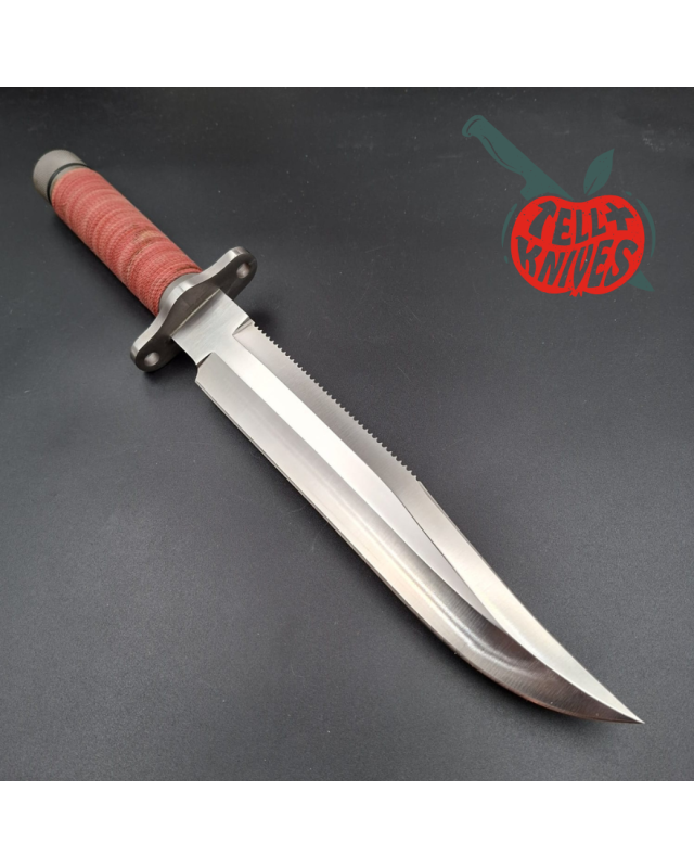 AL MAR Knives 4010 SF-10 Survival knife AUS6 stainless steel tubular handle brown leather sheath