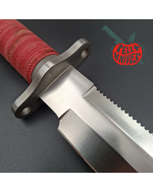 AL MAR Knives 4010 SF-10 Survival knife AUS6 stainless steel tubular handle brown leather sheath