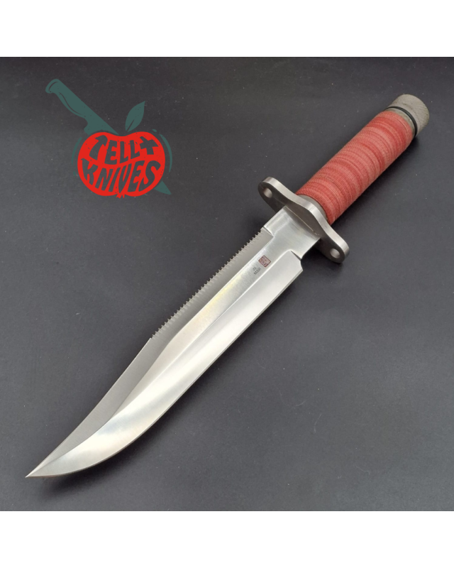 AL MAR Knives 4010 SF-10 Survival knife AUS6 stainless steel tubular handle brown leather sheath