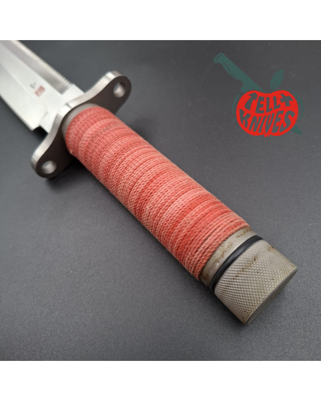 AL MAR Knives 4010 SF-10 Survival knife AUS6 stainless steel tubular handle brown leather sheath